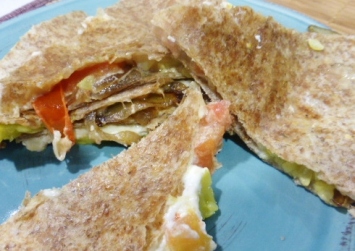 layers of the quesadilla